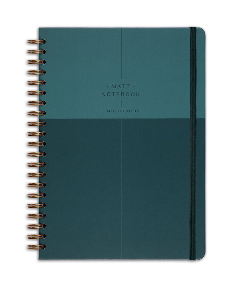 Matt Notebook 20x28 Cm A4 Lastikli Spiralli Sert Kapak Not Defteri Çizgili 