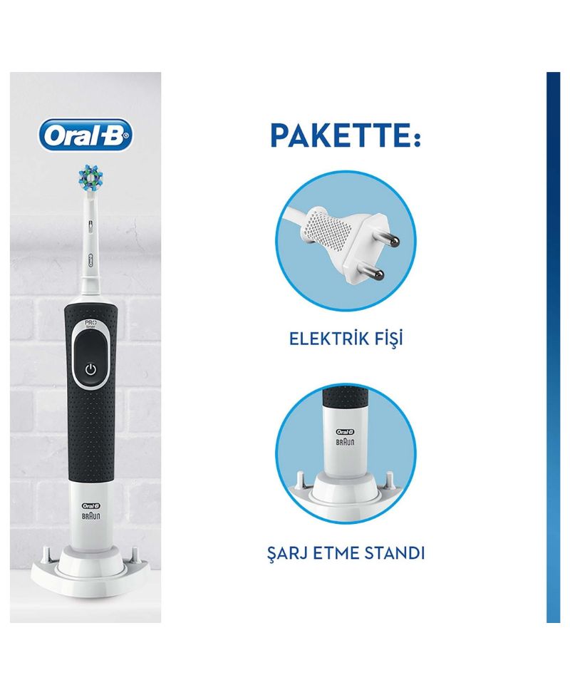 Oral-B Vitality D150 Şarj Edilebilir Diş Fırçası Cross Action+ 1 Yedek Başlık